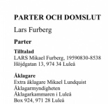 Lars Furberg | brottsling i Luleå